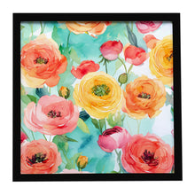 Load image into Gallery viewer, Ranunculus in Watercolor Framed Metal Print