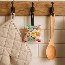 Load image into Gallery viewer, Ranunculus in Watercolor Hanging Square Fabric Ornament 3.5 × 3.5