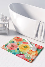 Load image into Gallery viewer, Ranunculus in Watercolor Memory Foam Kitchen Mat