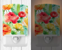 Load image into Gallery viewer, Ranunculus in Watercolor Ceramic Night Light