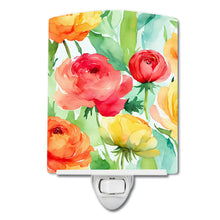 Load image into Gallery viewer, Ranunculus in Watercolor Ceramic Night Light