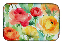 Load image into Gallery viewer, Ranunculus in Watercolor Dish Drying Mat