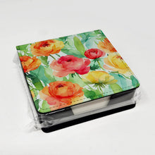 Load image into Gallery viewer, Ranunculus in Watercolor PU Leather Note Paper Holder