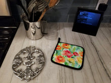 Load image into Gallery viewer, Ranunculus in Watercolor Pot Holders - Set of 2 Decorative Kitchen Helpers | Made in the USA