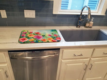 Load image into Gallery viewer, Roses in Watercolor Dish Drying Mat