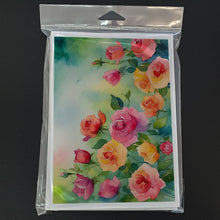 Load image into Gallery viewer, Roses in Watercolor Greeting Cards -  Blank Note Cards – 8-Pack of Artist-Designed Cards with Envelopes