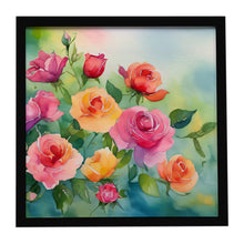 Load image into Gallery viewer, Roses in Watercolor Framed Metal Print