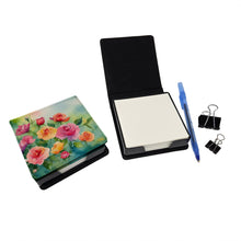 Load image into Gallery viewer, Roses in Watercolor PU Leather Note Paper Holder