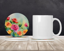 Load image into Gallery viewer, Roses in Watercolor Large Sandstone Coasters Pack of 4