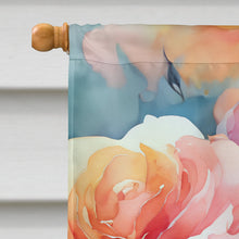 Load image into Gallery viewer, Roses in Watercolor House Flag