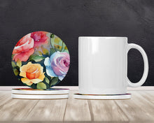 Load image into Gallery viewer, Roses in Watercolor Large Sandstone Coasters Pack of 4