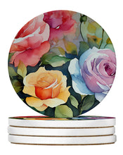 Load image into Gallery viewer, Roses in Watercolor Large Sandstone Coasters Pack of 4