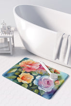 Load image into Gallery viewer, Roses in Watercolor Memory Foam Kitchen Mat