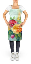 Load image into Gallery viewer, Roses in Watercolor Apron – Artist-Designed Kitchen, BBQ &amp; Craft Apron