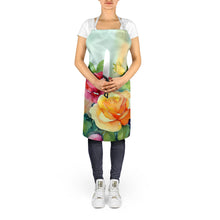Load image into Gallery viewer, Roses in Watercolor Apron – Artist-Designed Kitchen, BBQ &amp; Craft Apron
