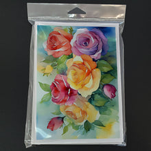 Load image into Gallery viewer, Roses in Watercolor Greeting Cards -  Blank Note Cards – 8-Pack of Artist-Designed Cards with Envelopes