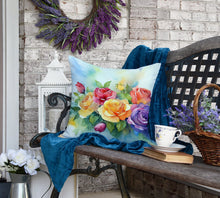 Load image into Gallery viewer, Roses in Watercolor Throw Pillow