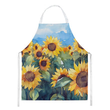 Load image into Gallery viewer, Sunflowers in Watercolor Apron – Artist-Designed Kitchen, BBQ &amp; Craft Apron