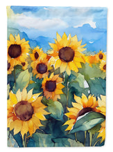 Load image into Gallery viewer, Sunflowers in Watercolor House Flag