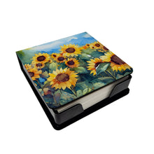 Load image into Gallery viewer, Sunflowers in Watercolor PU Leather Note Paper Holder