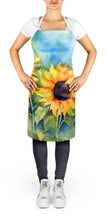 Load image into Gallery viewer, Sunflowers in Watercolor Apron – Artist-Designed Kitchen, BBQ &amp; Craft Apron