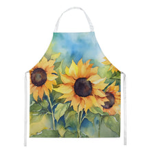 Load image into Gallery viewer, Sunflowers in Watercolor Apron – Artist-Designed Kitchen, BBQ &amp; Craft Apron