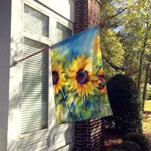 Load image into Gallery viewer, Sunflowers in Watercolor House Flag