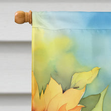 Load image into Gallery viewer, Sunflowers in Watercolor House Flag