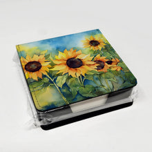 Load image into Gallery viewer, Sunflowers in Watercolor PU Leather Note Paper Holder