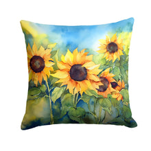 Load image into Gallery viewer, Sunflowers in Watercolor Throw Pillow