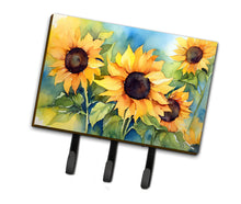 Load image into Gallery viewer, Sunflowers in Watercolor Leash or Key Holder
