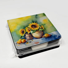Load image into Gallery viewer, Sunflowers in Watercolor PU Leather Note Paper Holder