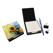 Load image into Gallery viewer, Sunflowers in Watercolor PU Leather Note Paper Holder