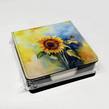 Load image into Gallery viewer, Sunflowers in Watercolor PU Leather Note Paper Holder