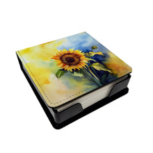 Load image into Gallery viewer, Sunflowers in Watercolor PU Leather Note Paper Holder