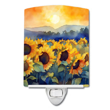 Load image into Gallery viewer, Sunflowers in Watercolor Ceramic Night Light