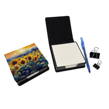 Load image into Gallery viewer, Sunflowers in Watercolor PU Leather Note Paper Holder
