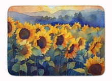 Load image into Gallery viewer, Sunflowers in Watercolor Memory Foam Kitchen Mat