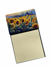 Load image into Gallery viewer, Sunflowers in Watercolor Sticky Note Holder- Refiilable Desk Accessory Note Pad