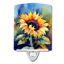 Load image into Gallery viewer, Sunflowers in Watercolor Ceramic Night Light