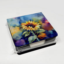 Load image into Gallery viewer, Sunflowers in Watercolor PU Leather Note Paper Holder