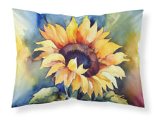 Load image into Gallery viewer, Sunflowers in Watercolor Fabric Standard Pillowcase – Artistic Decorative Front, White Back