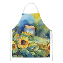Load image into Gallery viewer, Sunflowers in Watercolor Apron – Artist-Designed Kitchen, BBQ &amp; Craft Apron