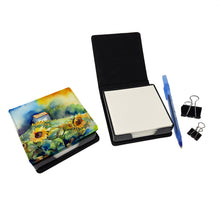 Load image into Gallery viewer, Sunflowers in Watercolor PU Leather Note Paper Holder