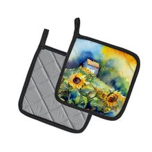 Load image into Gallery viewer, Sunflowers in Watercolor Pot Holders - Set of 2 Decorative Kitchen Helpers | Made in the USA