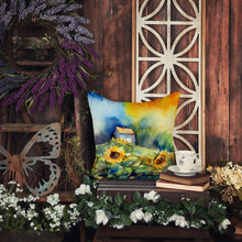 Load image into Gallery viewer, Sunflowers in Watercolor Throw Pillow
