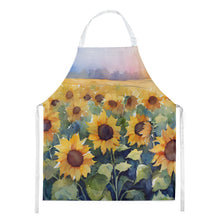 Load image into Gallery viewer, Sunflowers in Watercolor Apron – Artist-Designed Kitchen, BBQ &amp; Craft Apron