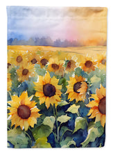 Load image into Gallery viewer, Sunflowers in Watercolor House Flag