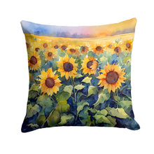 Load image into Gallery viewer, Sunflowers in Watercolor Throw Pillow