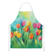 Load image into Gallery viewer, Tulips in Watercolor Apron – Artist-Designed Kitchen, BBQ &amp; Craft Apron